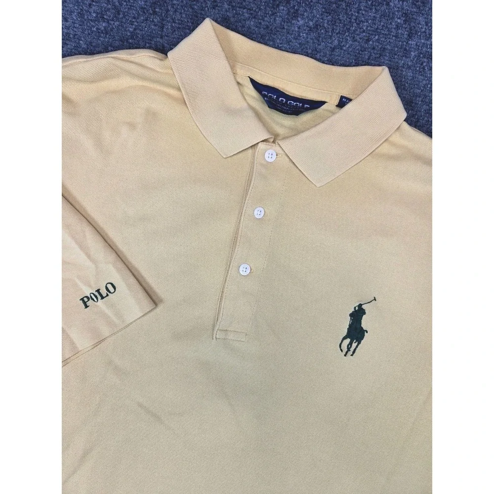 Polo Ralph Lauren Polo Shirt Mens XL Yellow Golf Big Pony